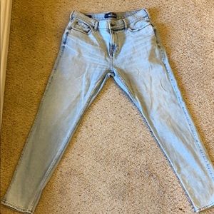 Hollister light wash taper jeans 34x34